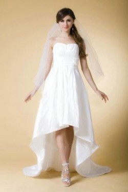 High Low Simple Bridal Wedding Dresses WD010354