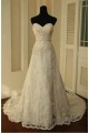 A-line Sweetheart Court Train Lace Bridal Wedding Dresses WD010357