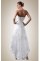 High Low Strapless Lace Applique Bridal Wedding Dresses WD010358