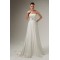A-line Strapless Sweep Train Chiffon Bridal Wedding Dresses WD010359