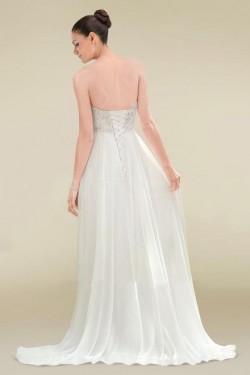 Empire Sweetheart Maternity Beaded Chiffon Bridal Wedding Dresses WD010360