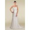 Sheath/Column Strapless Chiffon Bridal Wedding Dresses WD010361