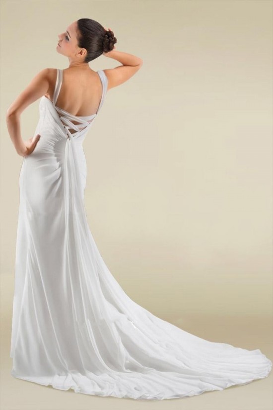 Sheath/Column Chiffon Bridal Wedding Dresses WD010363 Sheath/Column Chiffon Bridal Wedding Dresses WD010363