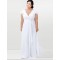 Sheath/Column V-neck Chiffon Plus Size Bridal Wedding Dresses WD010368