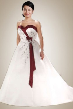 A-line Sweetheart Plus Size Bridal Wedding Dresses WD010369