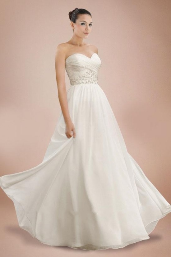Sheath/Column Sweetheart Sweep Train Bridal Wedding Dresses WD010376 Sheath/Column Sweetheart Sweep Train Bridal Wedding Dresses WD010376