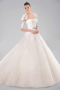Ball Gown Strapless Lace Bridal Wedding Dresses with A Jacket WD010382