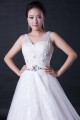 A-line Straps Beaded Lace Bridal Wedding Dresses WD010384