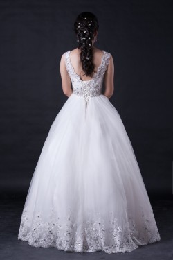 Ball Gown Beaded Appliques Bridal Wedding Dresses WD010391