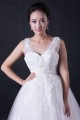 Ball Gown V-neck Lace Appliques Bridal Wedding Dresses WD010392