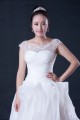 Ball Gown Off the Shoulder Beaded Cathedral Train Bridal Wedding Dresses WD010402