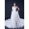 Ball Gown Off the Shoulder Beaded Cathedral Train Bridal Wedding Dresses WD010402