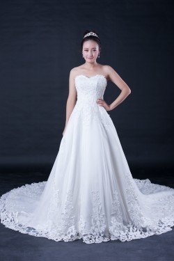 A-line Sweetheart Lace Bridal Wedding Dresses WD010406