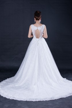 A-line Beaded Lace Bridal Wedding Dresses WD010409
