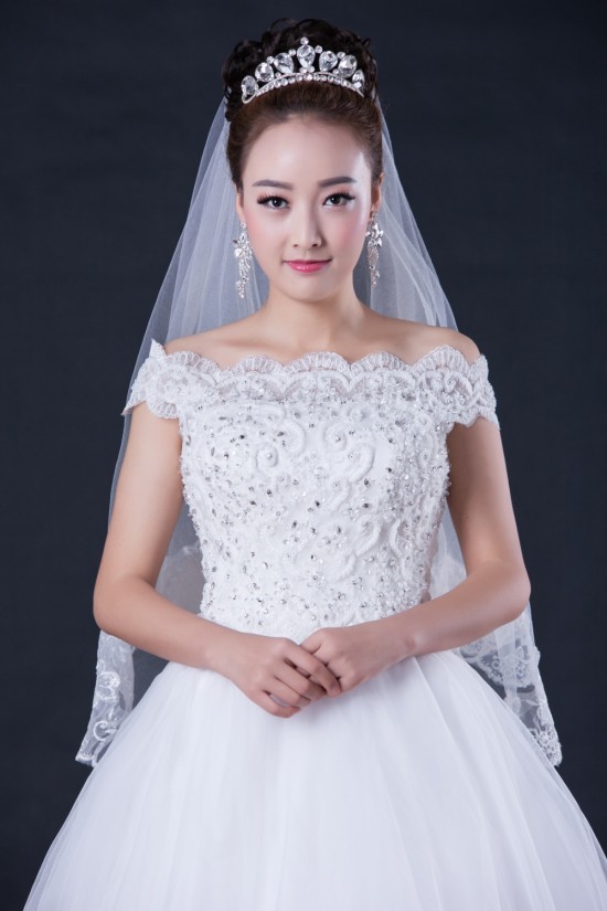 Ball Gown Off the Shoulder Beaded Lace Bridal Wedding Dresses WD010410 Ball Gown Off the Shoulder Beaded Lace Bridal Wedding Dresses WD010410