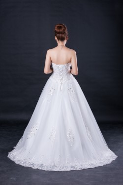 A-line Sweetheart Beaded Lace Bridal Wedding Dresses WD010415