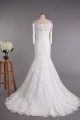 Trumpet/Mermaid Off the Shoulder 3/4 Sleeves Lace Bridal Wedding Dresses WD010418