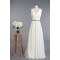 Sheath/Column V-neck Beaded Chiffon Bridal Wedding Dresses WD010420