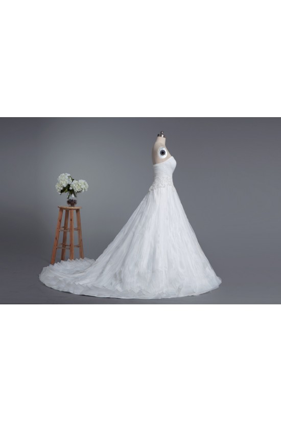 A-line Sweetheart Chapel Train Bridal Wedding Dresses WD010422