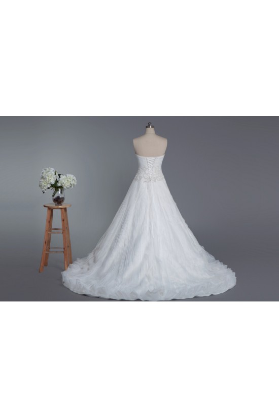 A-line Sweetheart Chapel Train Bridal Wedding Dresses WD010422