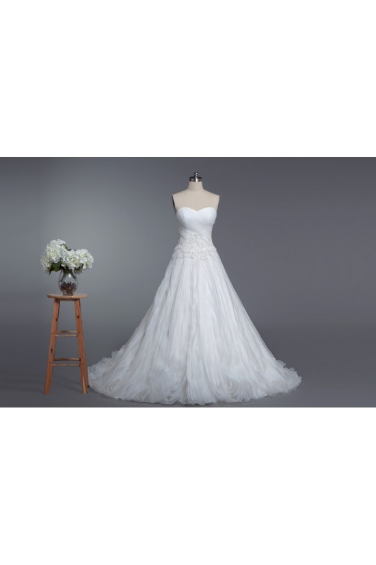 A-line Sweetheart Chapel Train Bridal Wedding Dresses WD010422 A-line Sweetheart Chapel Train Bridal Wedding Dresses WD010422