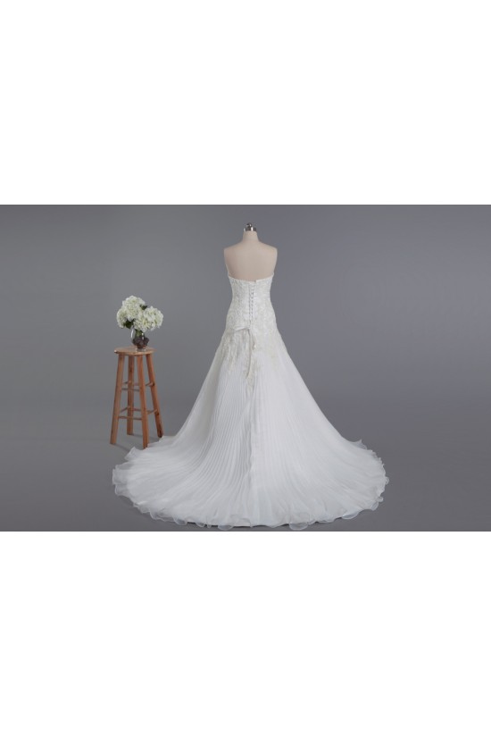A-line Sweetheart Chapel Train Lace Bridal Wedding Dresses WD010424 A-line Sweetheart Chapel Train Lace Bridal Wedding Dresses WD010424