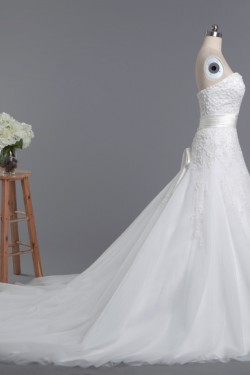 A-line Sweetheart Beaded Lace Bridal Wedding Dresses WD010427