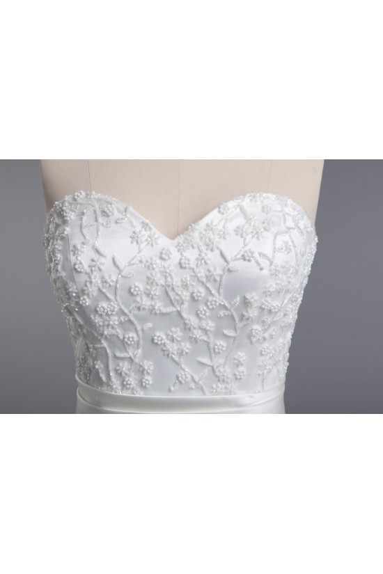 A-line Sweetheart Beaded Lace Bridal Wedding Dresses WD010427