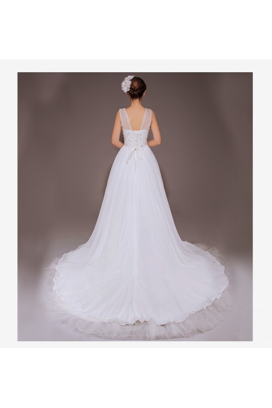 High Low Beaded Bridal Wedding Dresses WD010430 High Low Beaded Bridal Wedding Dresses WD010430