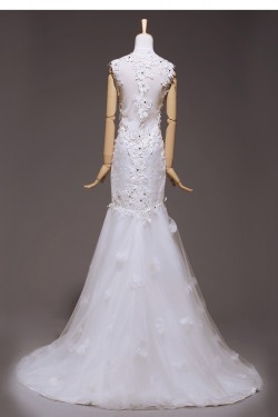 Trumpet/Mermaid Beaded Lace Bridal Gown Wedding Dress WD010431