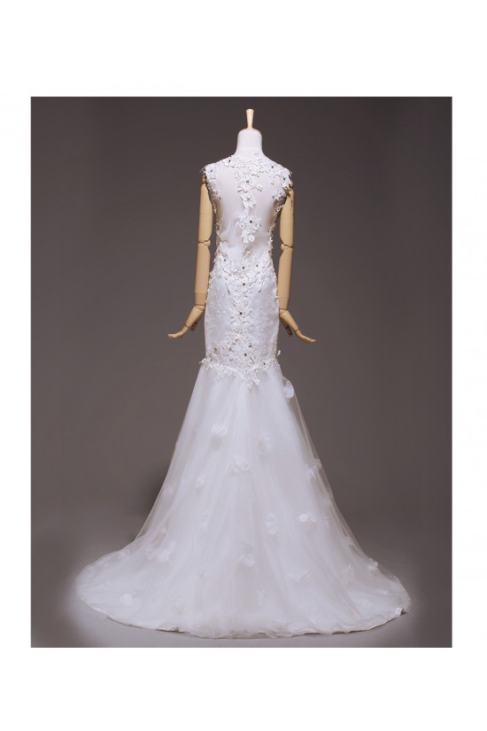 Trumpet/Mermaid Beaded Lace Bridal Gown Wedding Dress WD010431