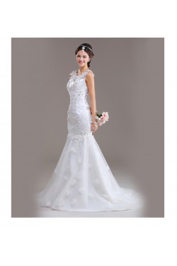Trumpet/Mermaid Beaded Lace Bridal Gown Wedding Dress WD010431