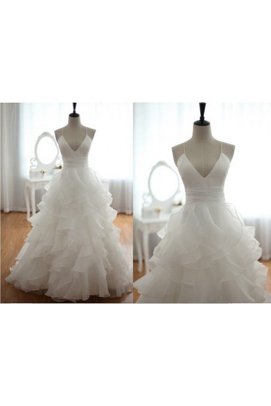 Ball Gown V-neck Spaghetti Strap Bridal Gown Wedding Dress WD010434 Ball Gown V-neck Spaghetti Strap Bridal Gown Wedding Dress WD010434