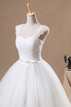 Ball Gown Straps Sleeveless Bridal Gown Wedding Dress WD010437