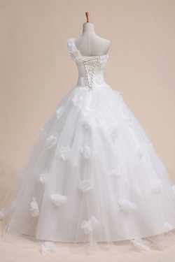 Ball Gown One Shoulder Bridal Gown Wedding Dress WD010438