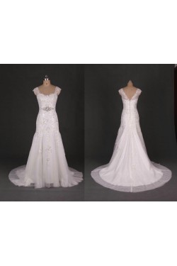 Trumpet/Mermaid Beaded Lace Bridal Gown Wedding Dress WD010440