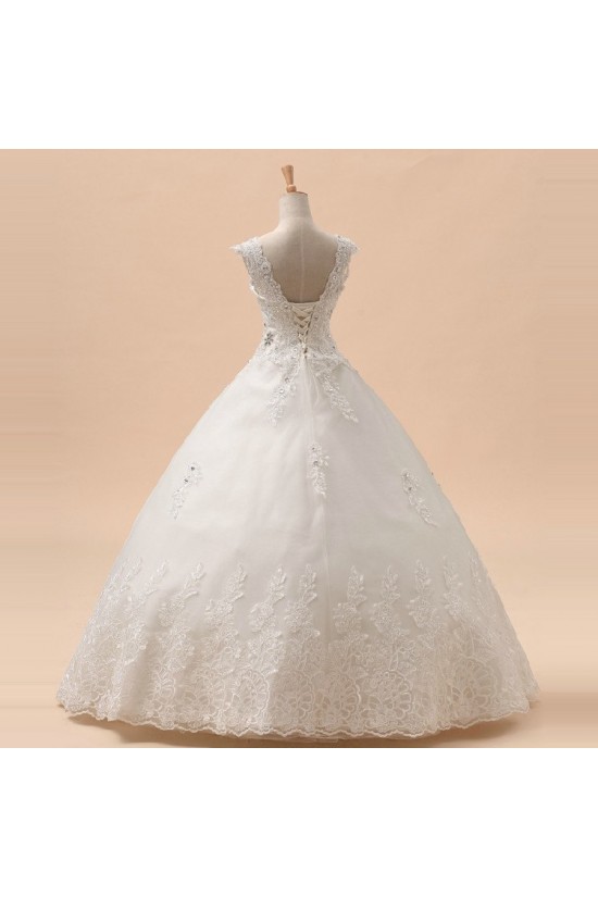 Ball Gown Straps Beaded Lace Bridal Gown Wedding Dress WD010441 Ball Gown Straps Beaded Lace Bridal Gown Wedding Dress WD010441