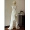 High Low One Shoulder Beaded Lace Chiffon Bridal Gown Wedding Dress WD010451