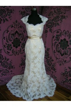 Trumpet/Mermaid Chapel Train Lace Bridal Gown Wedding Dress WD010459