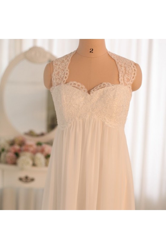 Empire Lace and Chiffon Bridal Gown Maternity Bridal Gown Wedding Dress WD010462 Empire Lace and Chiffon Bridal Gown Maternity Bridal Gown Wedding Dress WD010462