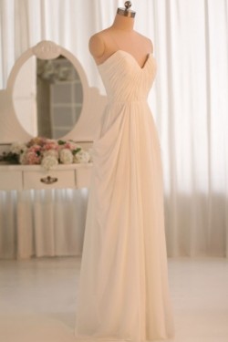 Sheath/Column Sweetheart Chiffon Bridal Gown Wedding Dress WD010463