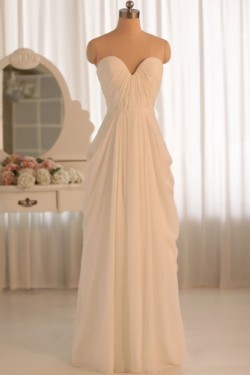 Sheath/Column Sweetheart Chiffon Bridal Gown Wedding Dress WD010463