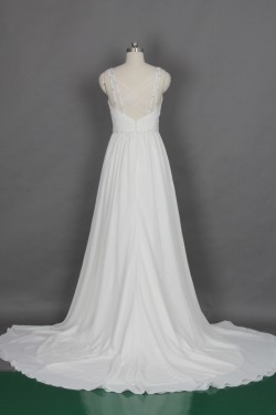 Sheath/Column Beaded Straps Bridal Gown Wedding Dress WD010469