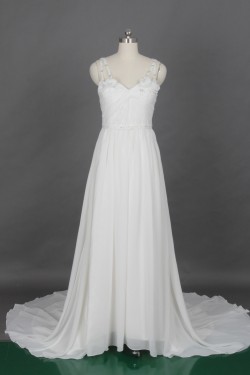 Sheath/Column Beaded Straps Bridal Gown Wedding Dress WD010469