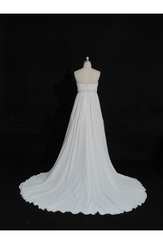 Empire Beaded Chiffon Maternity Bridal Gown Wedding Dress WD010473