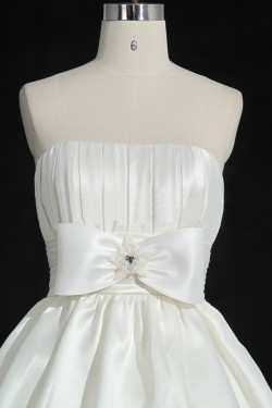 High Low Bowknot Bridal Gown Wedding Dress WD010474