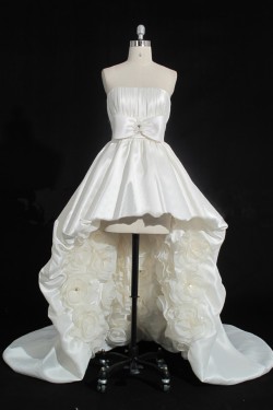 High Low Bowknot Bridal Gown Wedding Dress WD010474