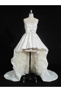 High Low Bowknot Bridal Gown Wedding Dress WD010474