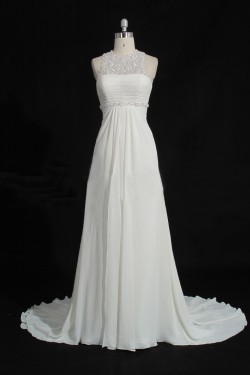 Elegant Chiffon and Lace Bridal Gown Wedding Dress WD010475