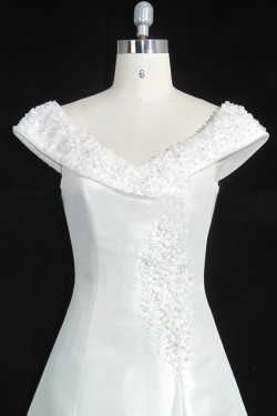 A-line Off the Shoulder Lace Bridal Gown Wedding Dress WD010476